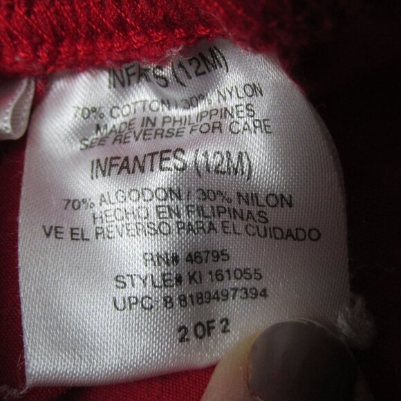 Kid‎ Connection Pull On Elastic Pants Girls Size 12M Red Toddler Infant Bottoms - Picture 3 of 4